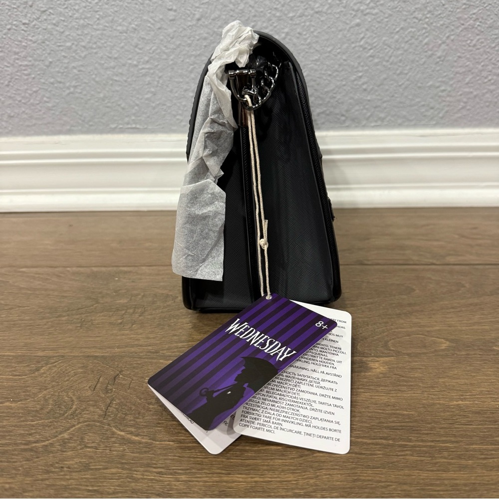 Loungefly Wednesday Addams Exclusive Nevermore Crossbody Bag - Picture 8 of 12